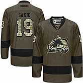 Glued Colorado Avalanche #19 Joe Sakic Green Salute to Service NHL Jersey,baseball caps,new era cap wholesale,wholesale hats